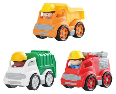 Immagine prodotto di Set di veicoli da lavoro Playgo con personaggi – 6 pezzi.