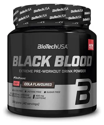 Produktbild von BioTech Black Blood CAF+ 300g (40 Serv.)