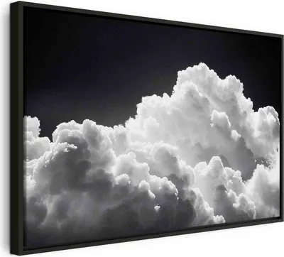 Produktbild von Italienischer Leinwand Leinwandbild - Discover the Endless Play of Sunlight – Clouds and Shadows in the Sky 60x40 cm Muster b-H-10042-b-a