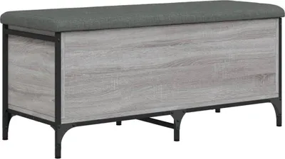 Obrázek produktu pro vidaXL Lavice s úložným prostorem Grey Sonoma 102x42x45 cm Materiál na bázi dřeva