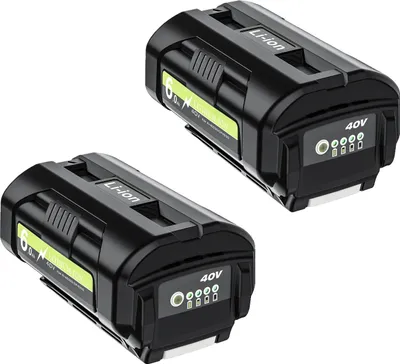 Obrázek produktu pro Náhradní baterie pro Ryobi OP4050, kapacita 6000mAh, 40V Li-Ion, 2 kusy 6000mAh