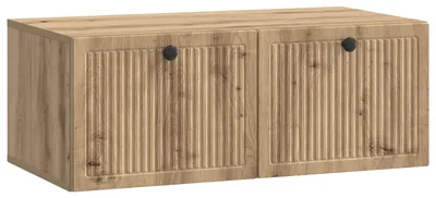 Image de Meuble TV mural vidaXL en chêne Artisan, 78,5 x 41 x 30 cm