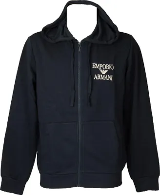 Immagine prodotto di Felpa uomo EMPORIO ARMANI maglia giacca aperta con zip e cappuccio felpata invernale articolo 111784 3F571 hoooded sweater, EUR L - CN 175/96A - BR G - MX G, Cotone 60%,Poliestere 40%