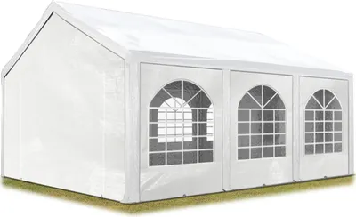 Produktbild von TOOLPORT Hochwertiges Partyzelt 4x6 m Pavillon Zelt ca. PE Plane 450 N Gartenzelt Festzelt Wasserdicht weiß
