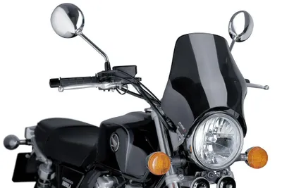 Produktbild von Windschild Puig Naked mit ABE für Honda CBF250, Triumph Bonneville, Suzuki GN250, Kawasaki W800, Yamaha SR500, Cagiva Raptor 125, Moto Guzzi V7 III Stone 750, Royal Enfield Continental GT 650, Ducati