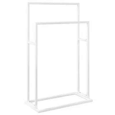 Zdjęcie produktu dla Wolnostojący wieszak na ręczniki, biały, 48x24x78,5 cm, żelazny