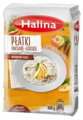 Zdjęcie produktu dla Halina Płatki Owsiane Górskie 400g