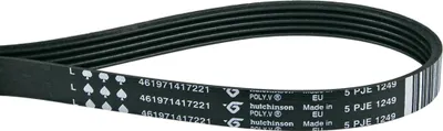 Produktbild von Poly-V-Riemen Keilrippenriemen Keilriemen Waschmaschine 1249PJ5E Bauknecht Whirlpool 480111101441 für wak primeline puer excellence ecostyl mwa pwf adorina awic green pure memphis