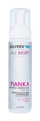 Obrázek produktu pro SOLVERX Age.Reset Pěnivý čisticí přípravek a odličovač na obličej a oči 200 ml