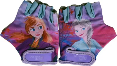 Image de Gants enfants Enfants Filles Vélo Gants Vélo Bleu Violet Disney Frozen Reine des Glaces Elsa Anna 1246