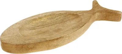 Produktbild von Deko Tablett Holz Fisch Mangoholz Tischdeko Holzteller 30x3x12cm