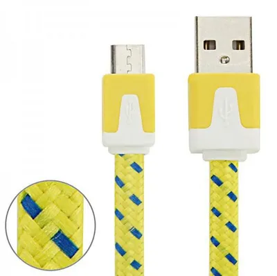 Image de Câble de données et de recharge Micro USB, 2 m, pour téléphones portables et tablettes – Accessoires de recharge