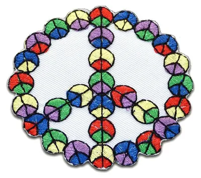 Obrázek produktu pro Symbol míru - nažehlovací nášivka, nažehlovací obrázek, nažehlovací aplikace, nášivky, nažehlovací, velikost: Ø 6,6 cm