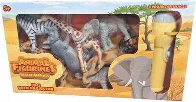 Obrázek produktu pro Sada figurek zvířátka s projektorem Safari 8 kusů.