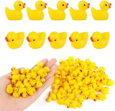 Obrázek produktu pro 100 miniaturních kachniček ze syntetické pryskyřice, malé miniaturní kachničky ze syntetické pryskyřice, miniaturní kachničky, malé plastové kachničky do akvária, zahrady a na terénní úpravy