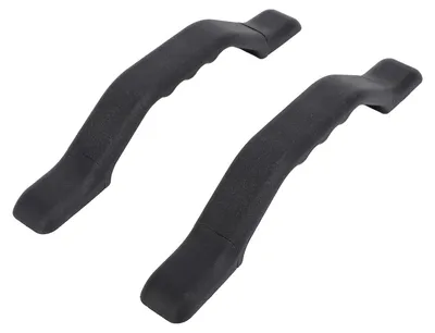 Image de Lot de 2 poignées d'appui pour porte de camping-car en nylon, poignées d'aide à l'ouverture pour porte d'entrée de camping-car, pour marchepied de camping-car, caravane ou toilettes, 232 mm, noir