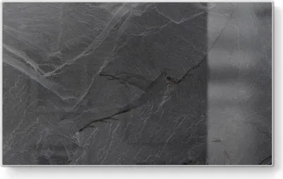Produktbild von DEQORI Frühstücksbrett Glas 23x14 cm 'Schiefersteinoptik' Schneidebrett Platte