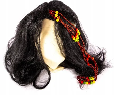 Produktbild von Perücke mit Zöpfen Schwarz Lang - Realistisches Kunsthaar für Kostüme & Fasching