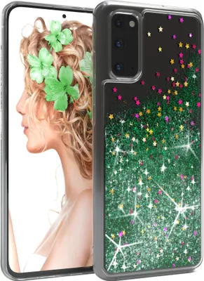 Produktbild von EAZY CASE - Glitzer Hülle kompatibel mit Samsung Galaxy S20 Glitzer Schutzhülle, Soft Case, Backcover Transparent mit Motiv