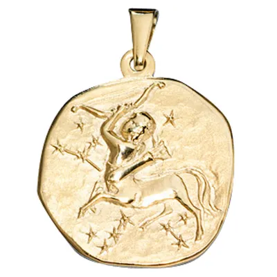 Produktbild von Sternzeichen Schütze - Anhänger aus 333 Gold Gelbgold Halsschmuck Uni