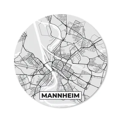 Produktbild von MuchoWow® Mauspad Mousepad Deutschland - Karte - Mannheim - Stadtplan 30x30 cm - Mousepads - Maus Mat - Pad - Mausunterlage - Tischunterlage - Schreibtischmatten