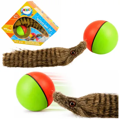 Produktbild von Ball mit flauschigem Frettchenschwanz, interaktives Badespielzeug