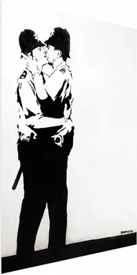 Produktbild von Posterpapier Poster - The Policemen's Kiss 40x60 cm Streetart h-C-0083-ao-a