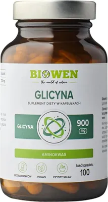 Zdjęcie produktu dla Biowen Glicyna 900 mg 100 kapsułek wegetariańskich