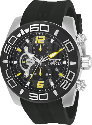 Obrázok produktu pre Invicta Pro Diver 22809 Pánske Hodinky - Quartz Hnací Mechanizmus - Nerezová Oceľ s Čiernym Ciferníkom - 50 mm