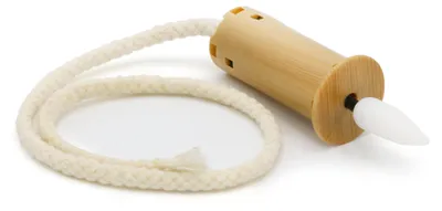 Produktbild von Docht mit LED-Flamme inkl. 3x LR44 Batterie Holzoptik (1 Stk.) [IFS-30149]
