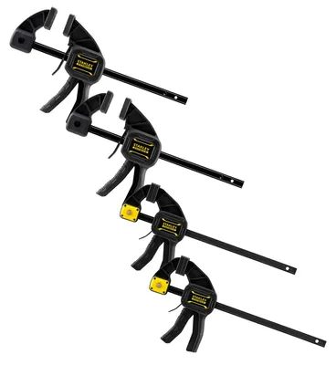 Image de STANLEY Lot de 4 serre-joints 2 x L-300 mm + 2 x M-150 mm