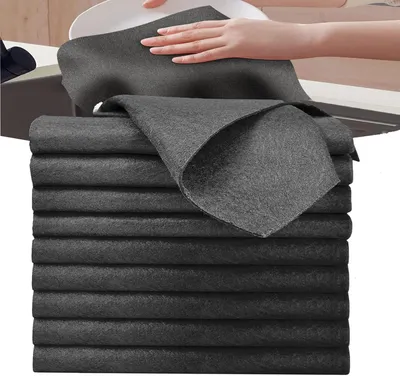 Produktbild von 10 extra dicke, streifenfreie Mikrofasertücher (30 × 30 cm) für Haushalt und Küche