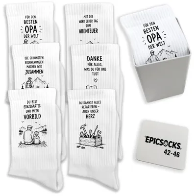 Produktbild von epicsocks Opa Freude Socken in 42-46 im