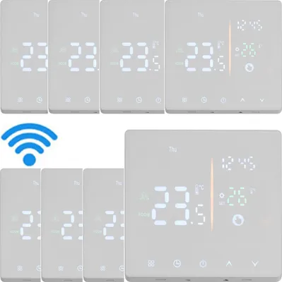 Obrázek produktu pro 8x Digitální WiFi termostat Pokojový termostat pro vodní topení 3A Podlahové topení, 2 režimy, NTC indukce, LCD programovatelný pokojový termostat