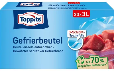 Zdjęcie produktu dla Toppits 208064, Packaging pouch, Półprzezroczysty, Prostokąt, 250 mm, 270 mm, 1 mm