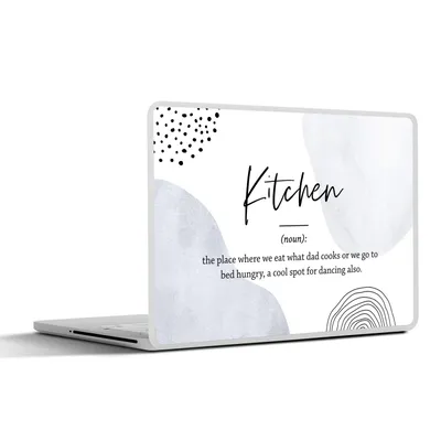 Produktbild von MuchoWow® Laptop Aufkleber Sticker Cover Sprichwörter - Küche - Papa - Zitate - Definition Küche 30x22 cm - Laptop-Sticker