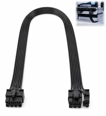 PCIe-Kabel 8-Pin auf 6+2-Pin, 60 cm, 18 AWG, für Grafikkarten