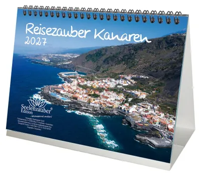 Produktbild von Reisezauber Kanaren DIN A5 Tischkalender für 2027 Urlaub Strand Spanien - Seelenzauber