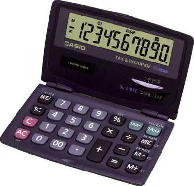 Produktbild von CASIO Taschenrechner SL-210 TE Solar-/ Batteriebetrieb