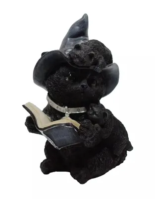 Produktbild von Gothic Deko Figur Katze Hexe Buch Baby Reaper Paar Skulptur Objekt Totenkopf