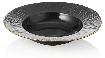 Produktbild von Suppenteller Set MAYA KURO, Ø 23,5 cm, schwarz, Set á 3 Stück, Porzellan