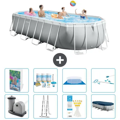 Immagine prodotto di Piscina ovale Prism Frame - 610x305x122 cm - 9 pezzi  S615