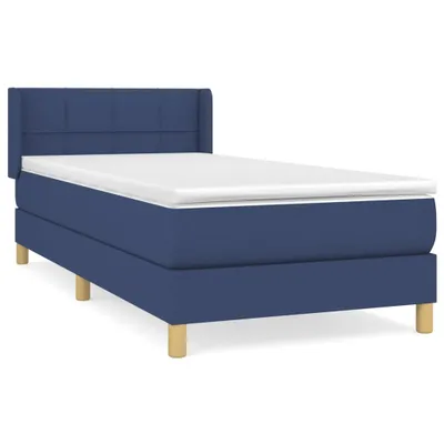 Produktbild von vidaXL Boxspringbett mit Matratze Blau 100x200 cm Stoff