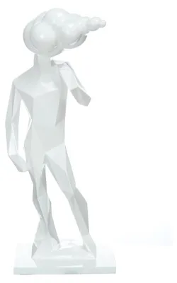 Imagen del producto de Escultura decorativa Kenya 300 de resina blanca