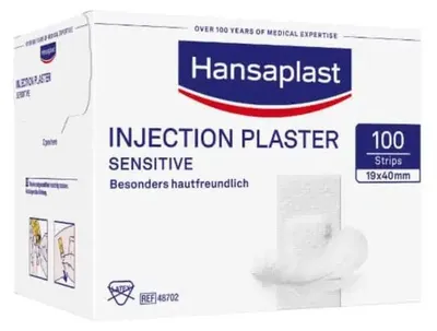Produktbild von Hansaplast Sensitive 100 Injektionspflaster 4cm x 1,9cm - 100 Stk. | Packung (100 Stück)