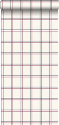 Immagine prodotto di Carta da parati ESTAhome con motivo a quadri blu navy e rosso - 136436 - 53 cm x 10,05 m