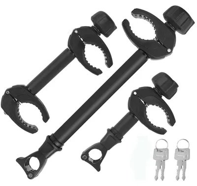Rahmenhalter für Fahrradträger, 3 Stück, 25+32+45 cm, abschließbar