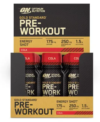 Produktbild von Optimum Nutrition Gold Standard Pre-Workout Shot (12x60ml) Cola - Pre-Workout - Pre-Workout Shots