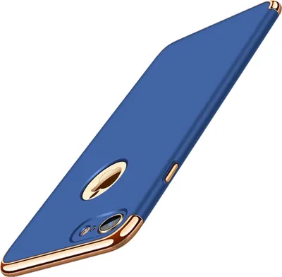 Produktbild von Handy Hülle Schutz Case für Apple iPhone 6s Plus Bumper 3 in 1 Cover Chrom Blau
