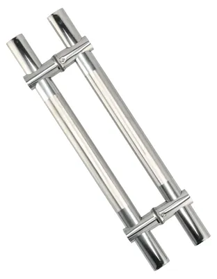 Image de Poignée de porte à double action en acier inoxydable 304, poignée réglable pour porte vitrée, destinée aux halls d'hôtel